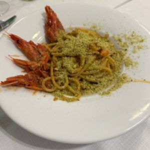 赤エビとピスタチオパスタ